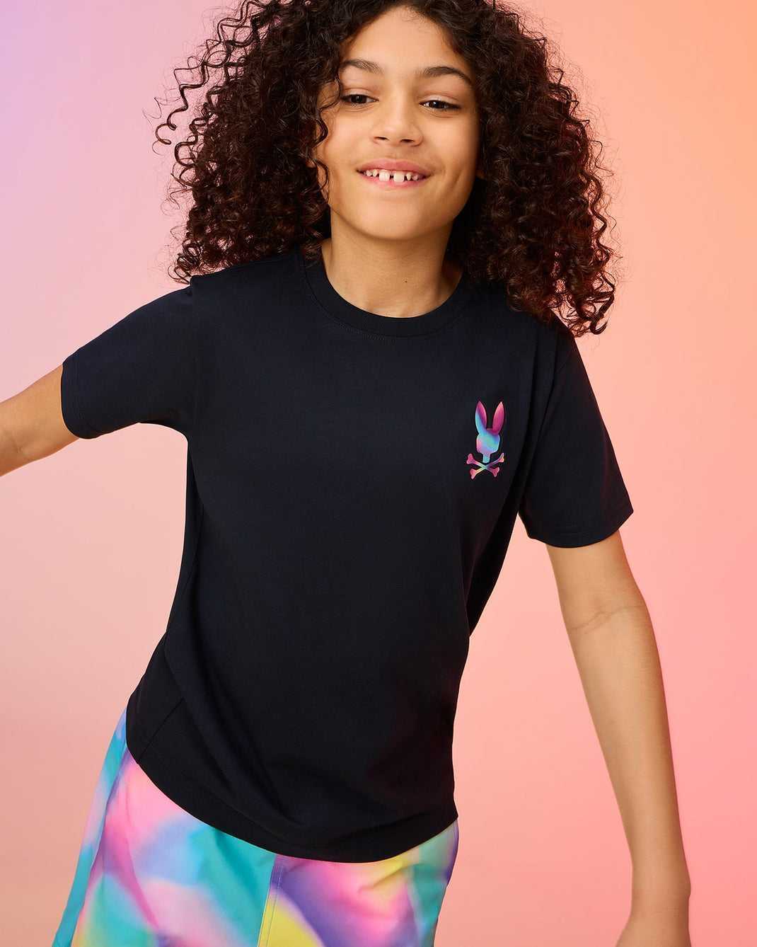 Polos Psycho Bunny Tyler Back Graphic Tee Bleu Marine Enfant | TFT-13676005